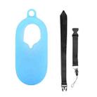 2 PCS Thumb Camera Silicone Case + Lanyard For Insta360 GO2(Blue) - 1