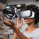 VR Glasses Sweatproof Breathable Eye Mask(Black White Flower) - 1