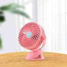 USB Charging Desktop Clip Style Cooling Fan, Spec: Regular (Pink) - 1