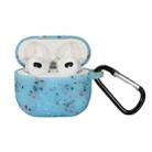 For AirPods 1/2 Bluetooth Earphone Silicone Case(Sky Blue Floral) - 1