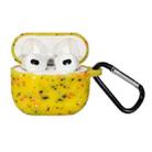 For AirPods 1/2 Bluetooth Earphone Silicone Case(Yellow Floral) - 1