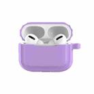 Bluetooth Earphone Soft Silicone Case For AirPods Pro (Light Purple) - 1