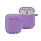 Bluetooth Earphone Soft Silicone Case For AirPods 1/2 (Light Purple) - 1