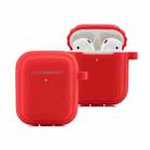 Bluetooth Earphone Soft Silicone Case For AirPods 1/2 (Red) - 1