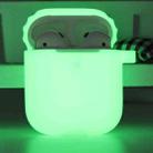 Bluetooth Earphone Soft Silicone Case For AirPods1/2 (Luminous Green) - 1