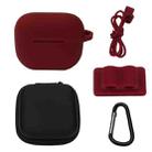 Bluetooth Earphone Silicone Cover Set For AirPods 3, Color: 5 PCS/Set Wine Red - 1