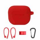 Bluetooth Earphone Silicone Cover Set For AirPods 3, Color: Ear Hanging Set Red - 1