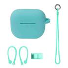 Bluetooth Earphone Silicone Cover Set For AirPods 3, Color: Hand Rope Set Mint Green - 1