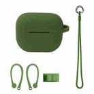 Bluetooth Earphone Silicone Cover Set For AirPods 3, Color: Hand Rope Set Grass Green - 1