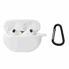 Bluetooth Earphone Silicone Cover For OPPO Enco X2 With Buckle(White) - 1