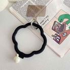 Flower-shaped Wave Phone Case Anti-lost Keychain Silicone Bracelet(Black) - 1