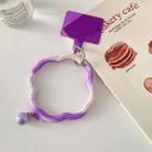 Flower-shaped Wave Phone Case Anti-lost Keychain Silicone Bracelet(Purple Gradient) - 1