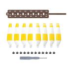 Sunnylife MM3-SN443 For Mini 3 Pro Propeller Blades + Silicone Folding Storage Bag(Yellow Strip+Brown Bag) - 1