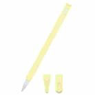 2 PCS Cartoon Touch Silicone Pen Case For Apple Pencil 2(Light Yellow) - 1