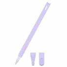 2 PCS Cartoon Touch Silicone Pen Case For Apple Pencil 2(Light Purple) - 1