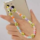 Imitation Pearl Mobile Phone Chain Smiley Beaded Soft Pottery Love Mobile Phone Chain(Qt-k210095b) - 1