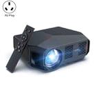 1080P HD Android Version Same Screen Projector, Color: Black 1080P (Android)(AU Plug) - 1