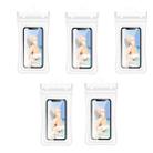 5PCS Airbag Swimming Diving Hot Spring Seal Protection Mobile Phone Waterproof Bag(White) - 1