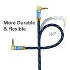 EMK 90-Degree Car 3.5mm Audio Cable Extension Cable, Cable Length: 0.5M(Blue) - 3
