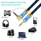 EMK 90-Degree Car 3.5mm Audio Cable Extension Cable, Cable Length: 0.5M(Blue) - 4