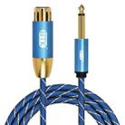 EMK KN603 2Pin 6.5mm Canon Line Balanced Audio Microphone Line,Cable Length: 0.5m(Blue) - 1