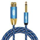 EMK KN603 2Pin 6.5mm Canon Line Balanced Audio Microphone Line,Cable Length: 1m(Blue) - 1