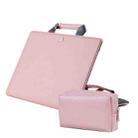 Laptop Bag Protective Case Tote Bag For MacBook Pro 15.4 inch, Color: Pink + Power Bag - 1