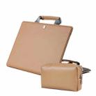 Laptop Bag Protective Case Tote Bag For MacBook Pro 15.4 inch, Color: Khaki + Power Bag - 1