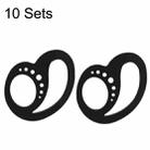 10 Sets EG43 Silicone Bluetooth Earphone Earbud Sports Anti-lost Holder For Keepods(Black) - 1