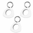 3PCS Tracking Anti-Lost Locator Silicone Triangle Case For AirTag(White) - 1