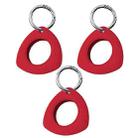 3PCS Tracking Anti-Lost Locator Silicone Triangle Case For AirTag(Red) - 1