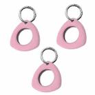 3PCS Tracking Anti-Lost Locator Silicone Triangle Case For AirTag(Pink) - 1