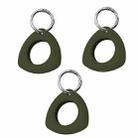 3PCS Tracking Anti-Lost Locator Silicone Triangle Case For AirTag(Army Green) - 1