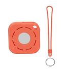 Tracker Anti-Lost Silicone Case For Airtag, Color: Coral+Lanyard+Key Ring - 1