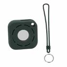 Tracker Anti-Lost Silicone Case For Airtag, Color: Ink Green+Lanyard+Key Ring - 1
