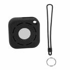 Tracker Anti-Lost Silicone Case For Airtag, Color: Black+Lanyard+Key Ring - 1