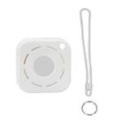 Tracker Anti-Lost Silicone Case For Airtag, Color: White+Lanyard+Key Ring - 1