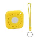 Tracker Anti-Lost Silicone Case For Airtag, Color: Yellow+Lanyard+Key Ring - 1