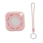 Tracker Anti-Lost Silicone Case For Airtag, Color: Pink+Lanyard+Key Ring - 1