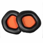 2 PCS Breathable Foam Headphone Sleeves Earmuffs For ASUS Strix 7.1 Raptor(Black Skin Orange Net) - 1