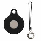 Locator Storage Silicone Cover With Hand Strap For AirTag, Color: Black - 1