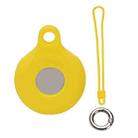Locator Storage Silicone Cover With Hand Strap For AirTag, Color: Yellow - 1