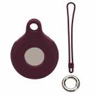 Locator Storage Silicone Cover With Hand Strap For AirTag, Color: Brown - 1