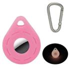 Location Tracker Anti-Lost Silicone Protective Cover For AirTag, Color: Luminous Pink - 1