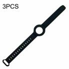 3PCS Anti-lost Location Tracker Silicone Bracelet Protective Cover For AirTag(Black) - 1