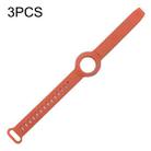 3PCS Anti-lost Location Tracker Silicone Bracelet Protective Cover For AirTag(Orange) - 1