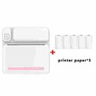 C19 200DPI Student Homework Printer Bluetooth Inkless Pocket Printer Pink Printer Paper x 5 - 1