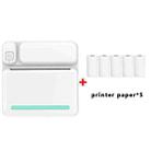 C19 200DPI Student Homework Printer Bluetooth Inkless Pocket Printer Blue Printer Paper x 5 - 1