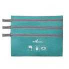 TRAVELSKY Leather Data Cable Headset Phone Storage Bag(Green) - 1