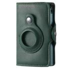 FY2108 Tracker Wallet Metal Card Holder for AirTag, Style: Crazy Horse (Green) - 1